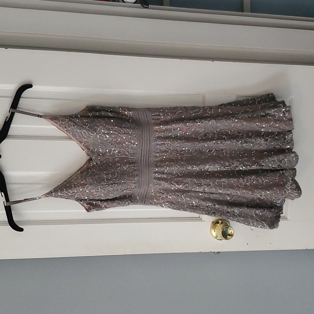 Jodi Kristopher Gray Sequin Hoco Dress